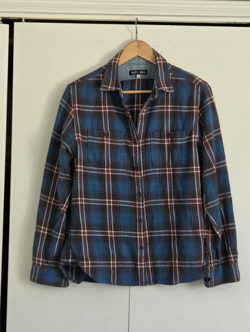 Alex Mill Blue Plaid Button-Up Shirt